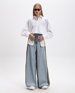 Vetements White blouse with logo WA65SH121W