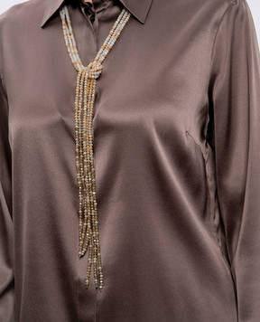 Peserico Degradé necklace with monil chain and beads S35492C0CC711