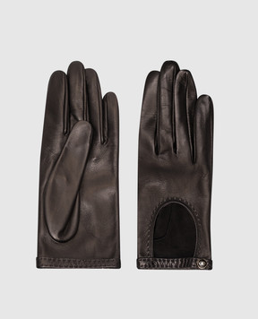 Valentino Black leather gloves 7W2GBA00LDU