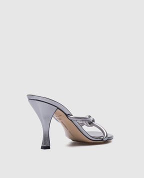 Bottega Veneta Silver leather mules 775418V3P70