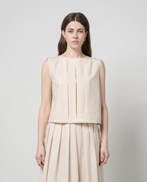 MooRER ERVISA beige blouse with linen ERVISAWFC