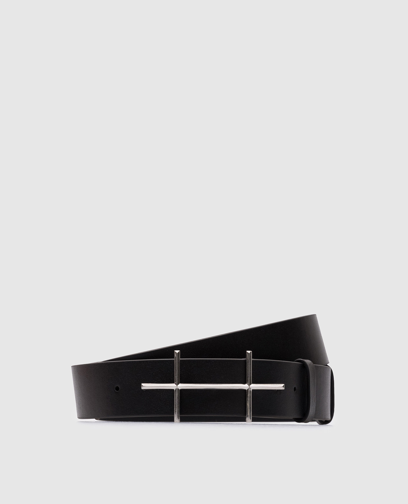 

Black leather strap with logo emblem Heliot Emil