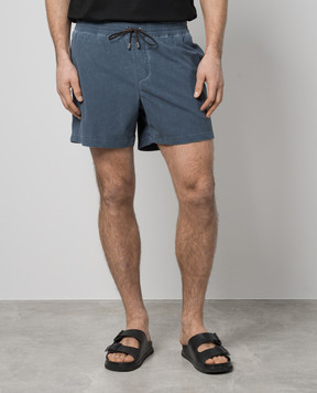 MooRER Blue PORTOFINO swim shorts with logo PORTOFINOPV
