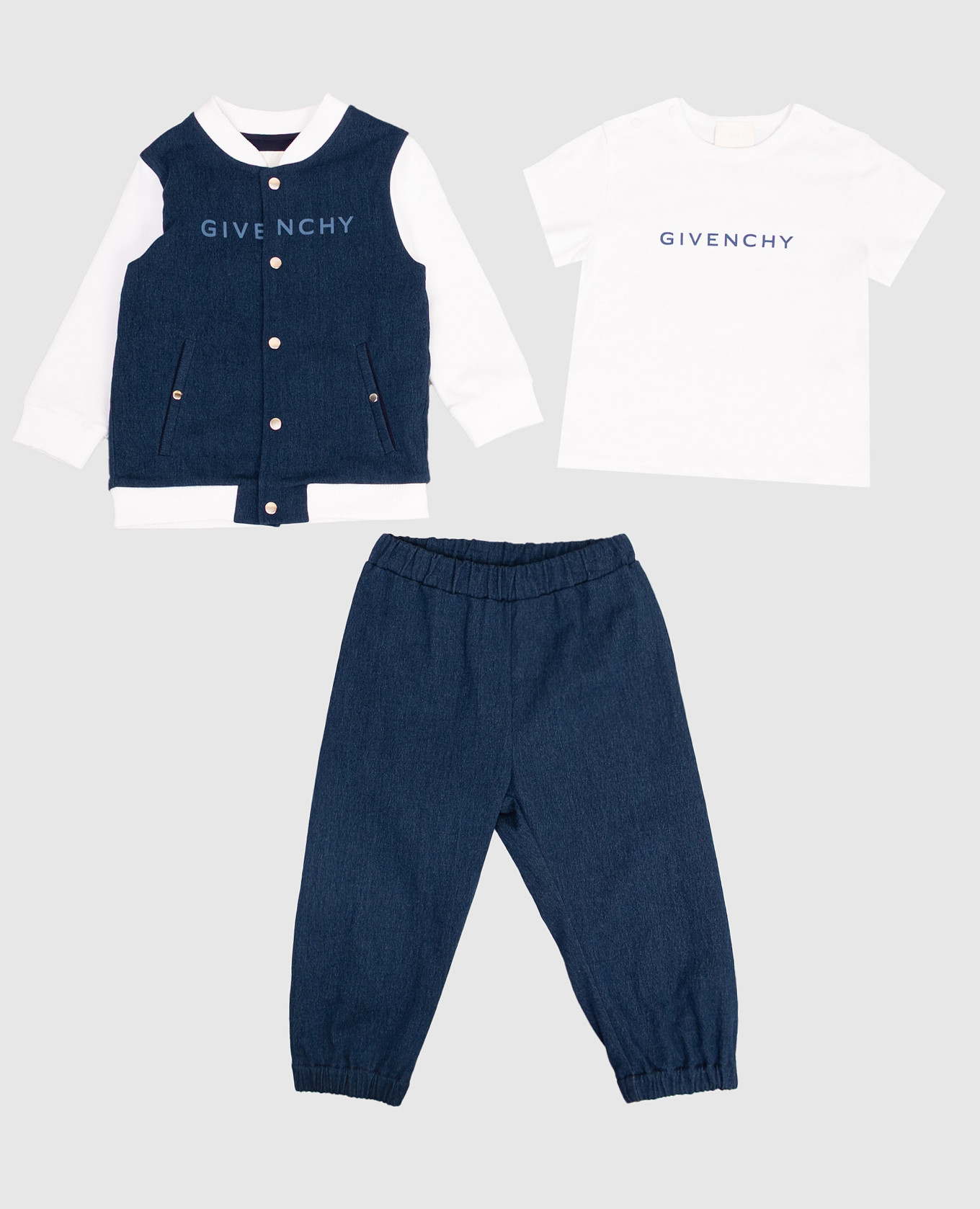 Children&#39;s set of pants, T-shirt and bomber jacket with logo Givenchy