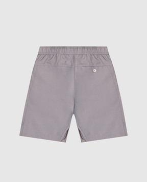 Brunello Cucinelli Children's gray shorts with logo BB422921TC