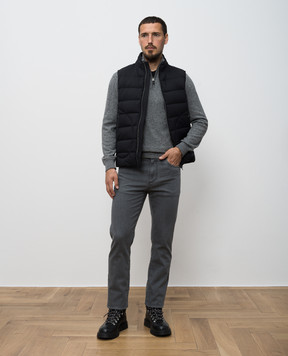 Canali Grey jeans with logo patch PD0001891719
