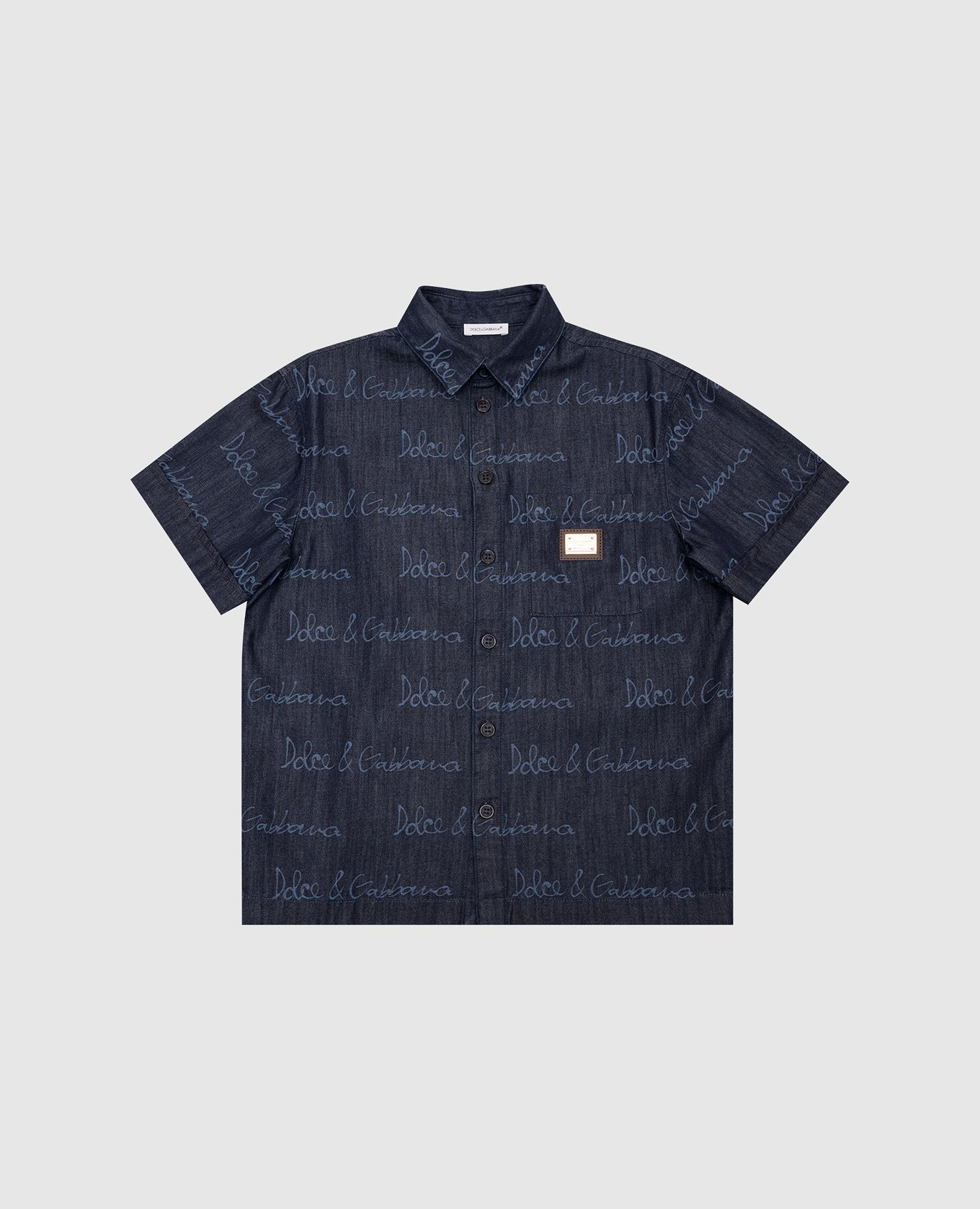 

Children's blue denim shirt with logo Dolce&Gabbana