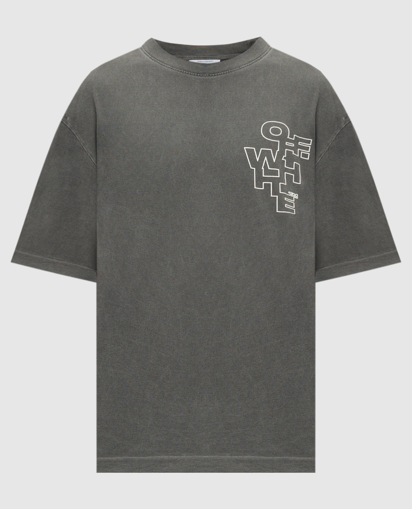 

Gray t-shirt with textured logo print Off-White, Grey