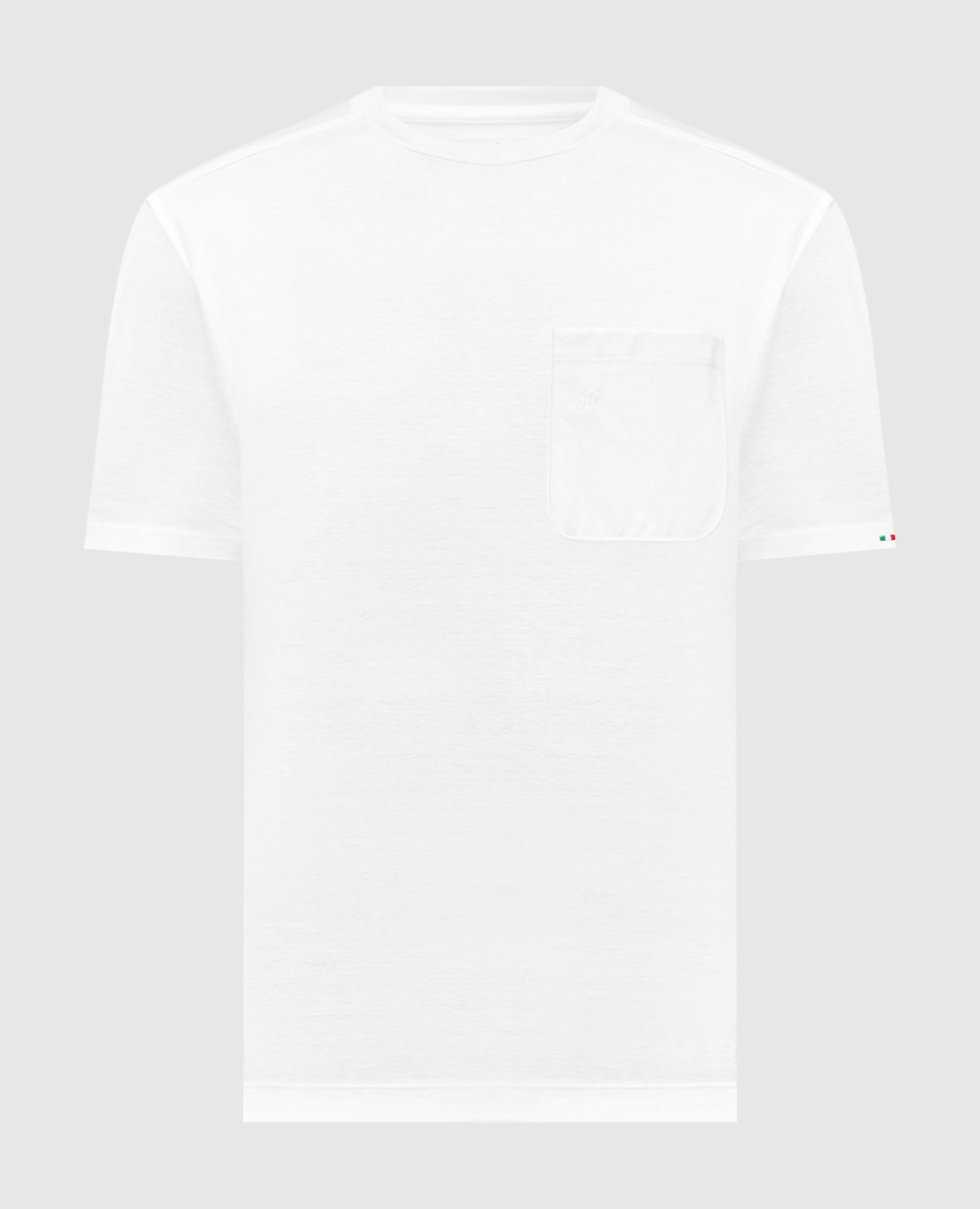 White T-shirt with embroidered monogram logo