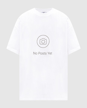 Vetements White t-shirt with a print UA66TR730W