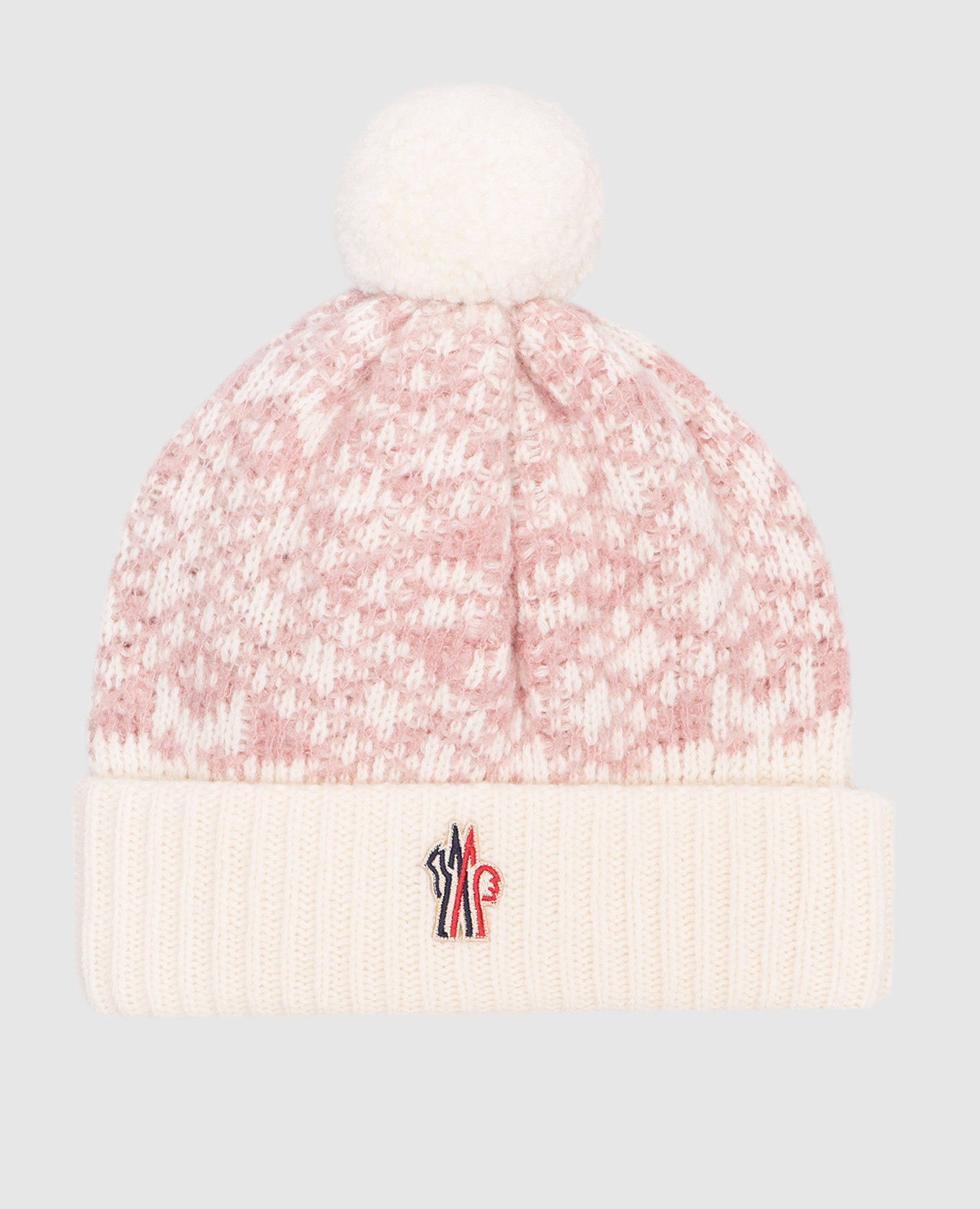 

Children's pink hat with wool and pom-pom Moncler Grenoble ENFANT
