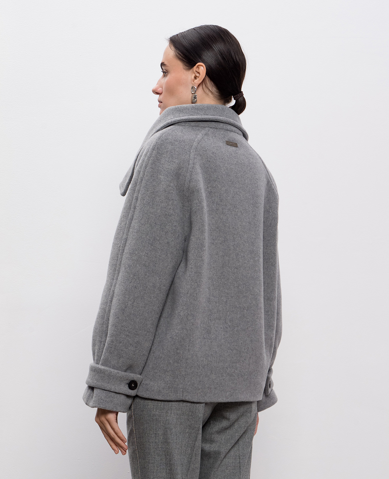 

Gray coat with wool and cashmere Peserico, Grey