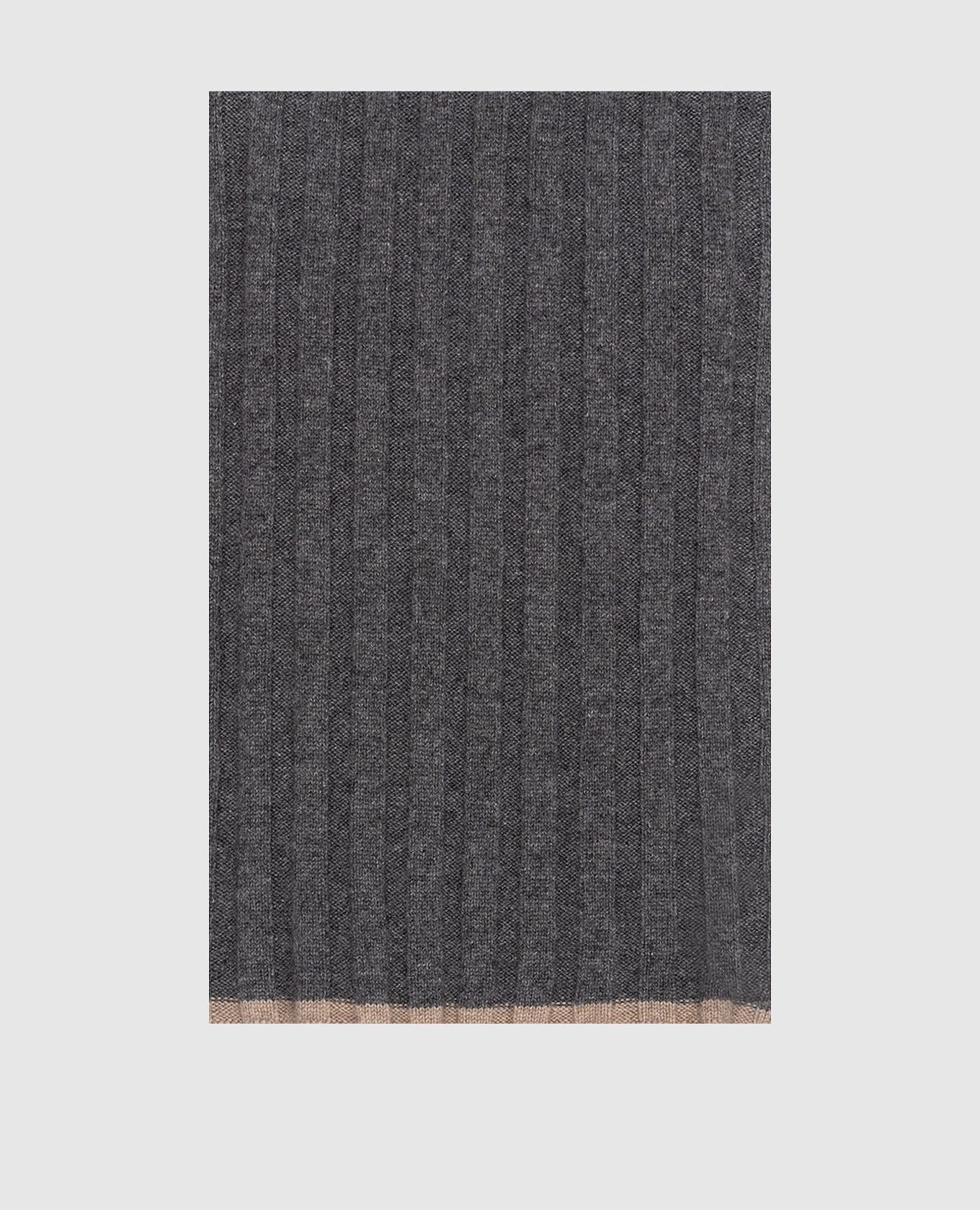 

Gray cashmere scarf Brunello Cucinelli, Beige