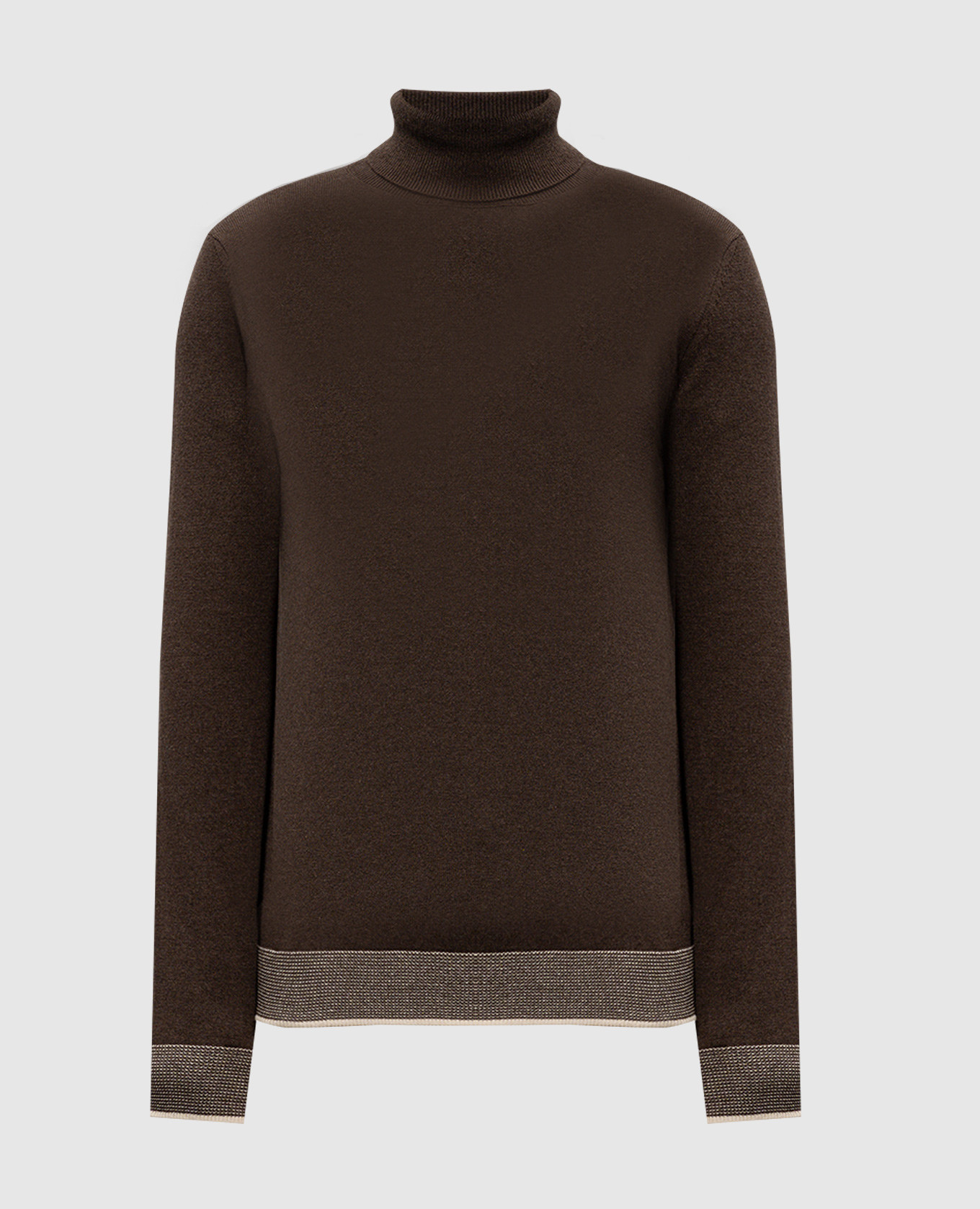 

Brown wool, cashmere and silk golf Peserico