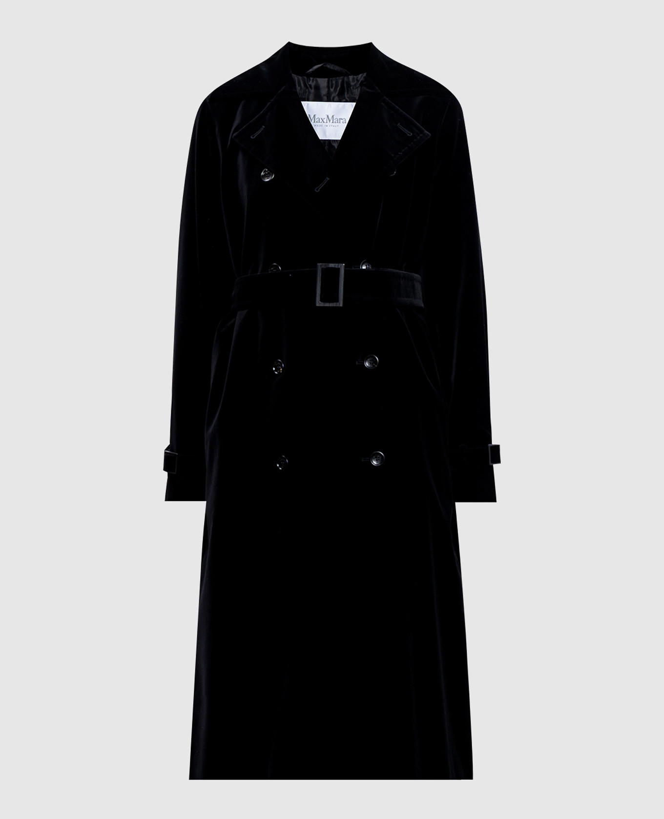 

Black double-breasted velvet coat Max Mara