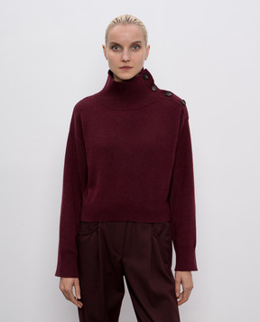 Brunello Cucinelli Burgundy cashmere sweater M12707314P