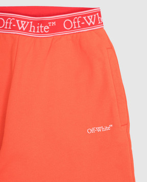 Off-White Children's orange sweatpants with logo OGCH009S25FLE001