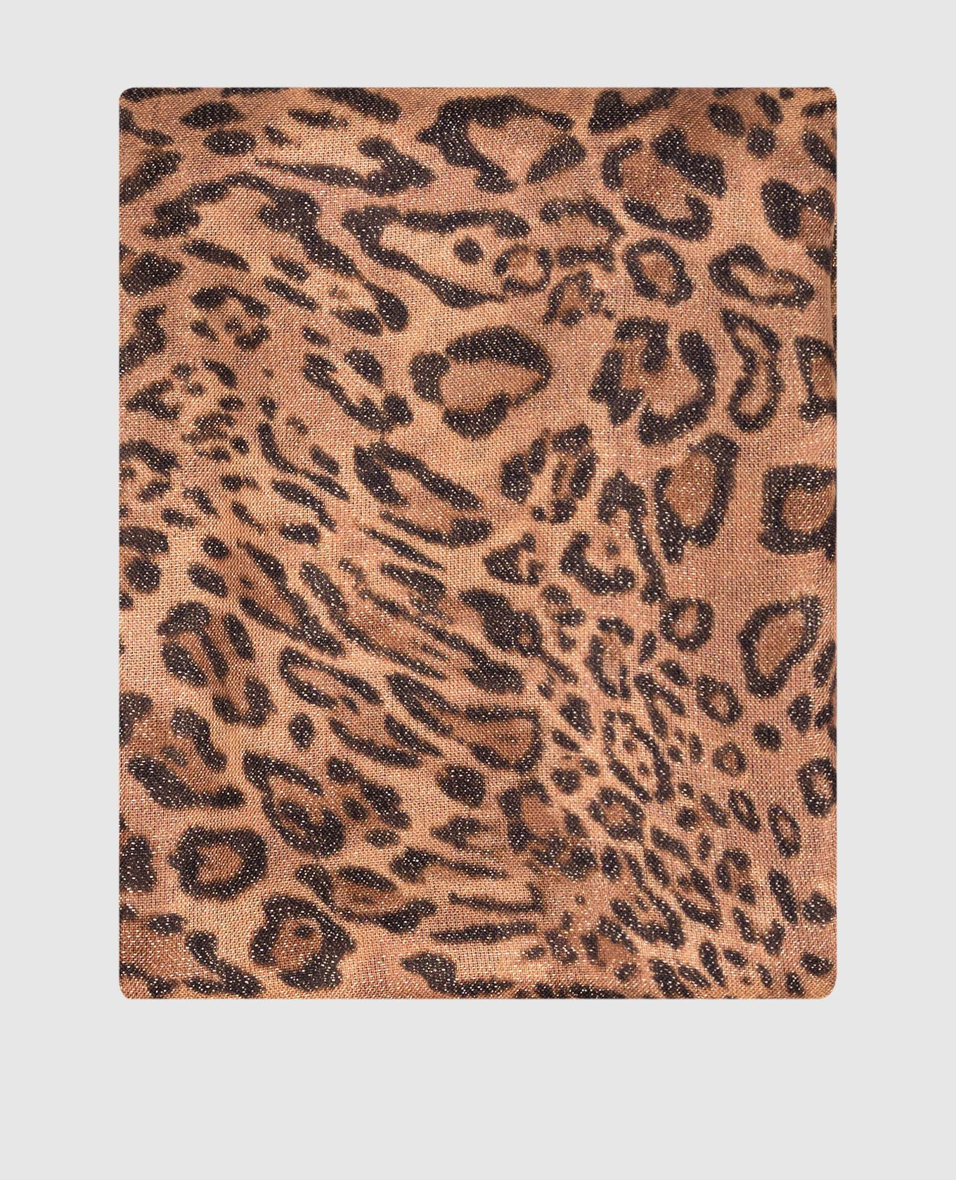 Brown scarf in animal print with lurex Twinset