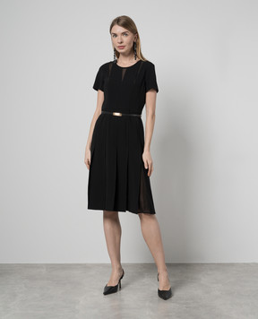 Max Mara Papaia black dress with silk PAPAIA