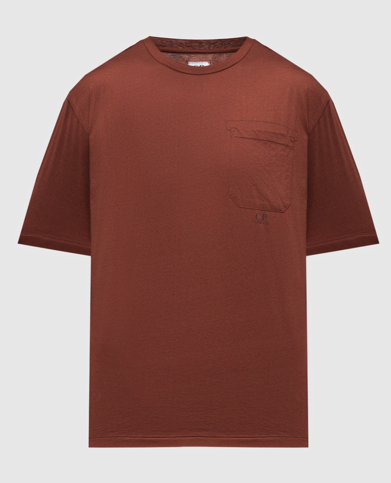 

Brown T-shirt with logo print C.P. Company