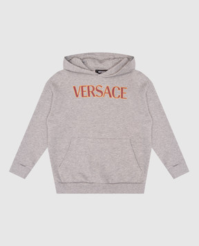 Versace Children's gray hoodie with logo 10206441A14889