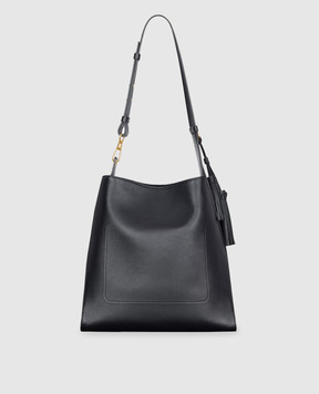 Givenchy Black Belted Leather Bag with Logo BB512ZB29Z