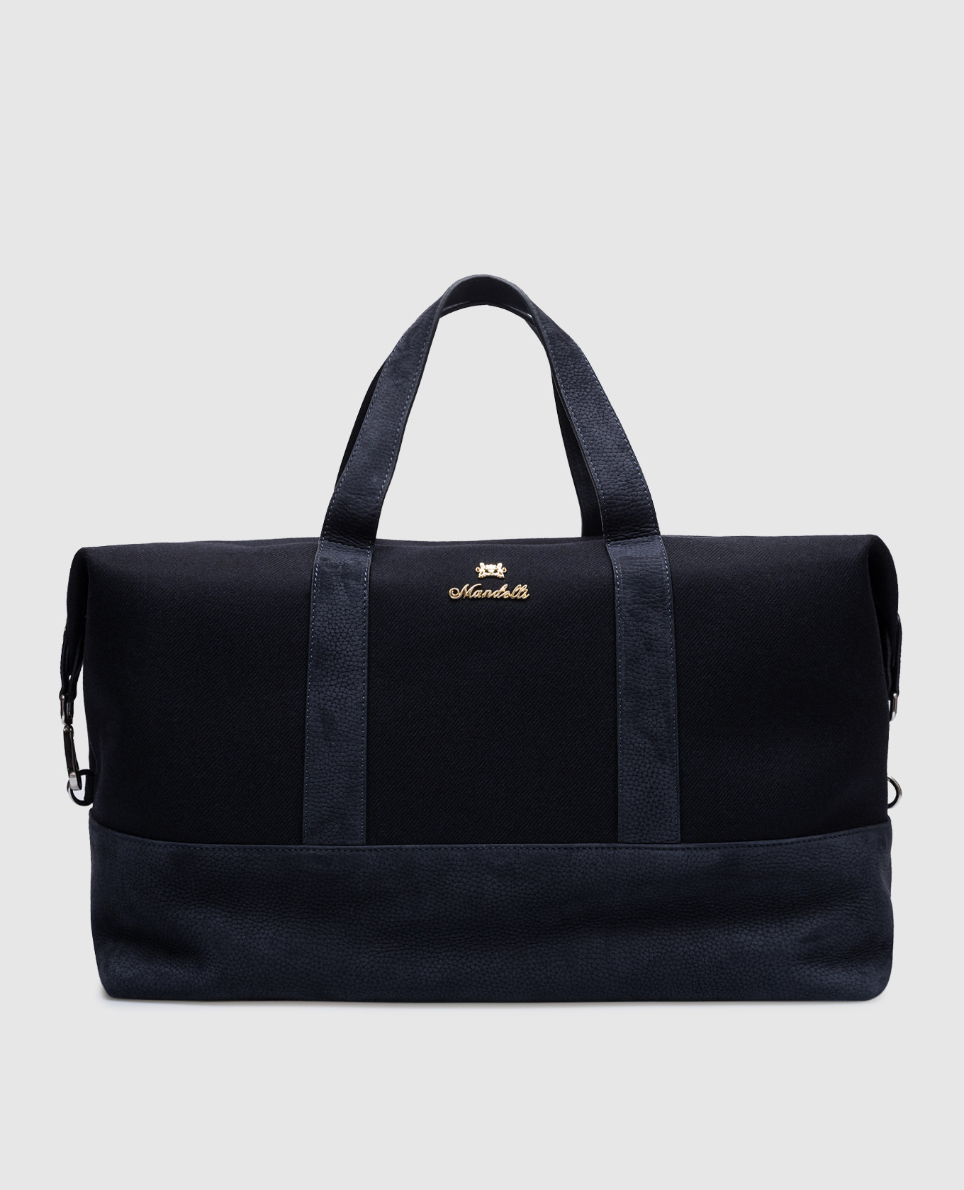 

Blue combination travel bag with logo Enrico Mandelli, Синий