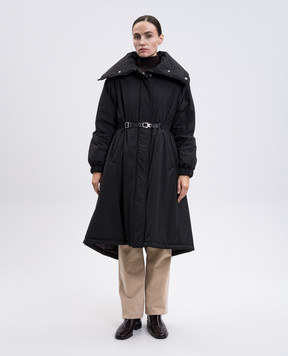MooRER Black down jacket ENEIDA ENEIDASTP