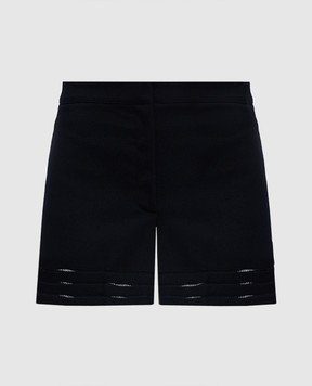 Twinset Blue shorts with logo emblem 251TP2043