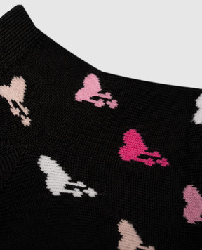 RiminiVeste Children's black socks Ciocca with a pattern 4511