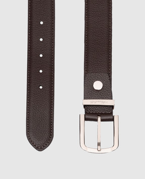 Enrico Mandelli Brown leather strap with logo engraving ZZBLT45616