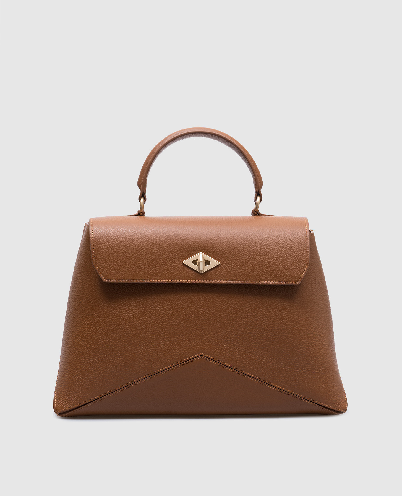 

Diamond brown leather satchel bag Ballantyne