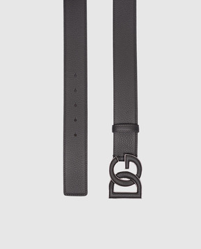 Dolce&Gabbana Gray leather strap with DG logo BC4675AT489