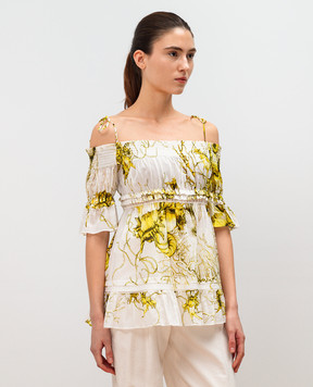 Roberto Cavalli White blouse with a print RTT703