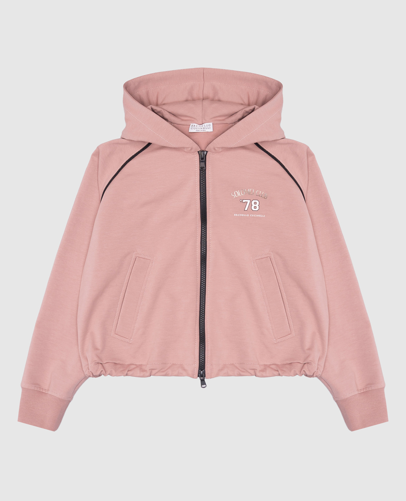 

Children's pink sports jacket with monil chain Brunello Cucinelli