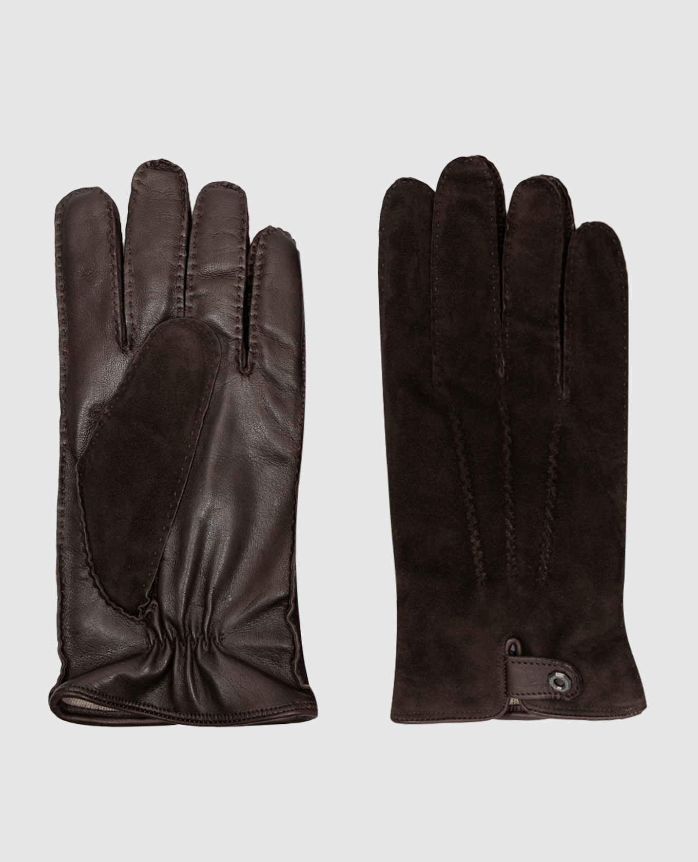 

Brown leather gloves Stefano Ricci