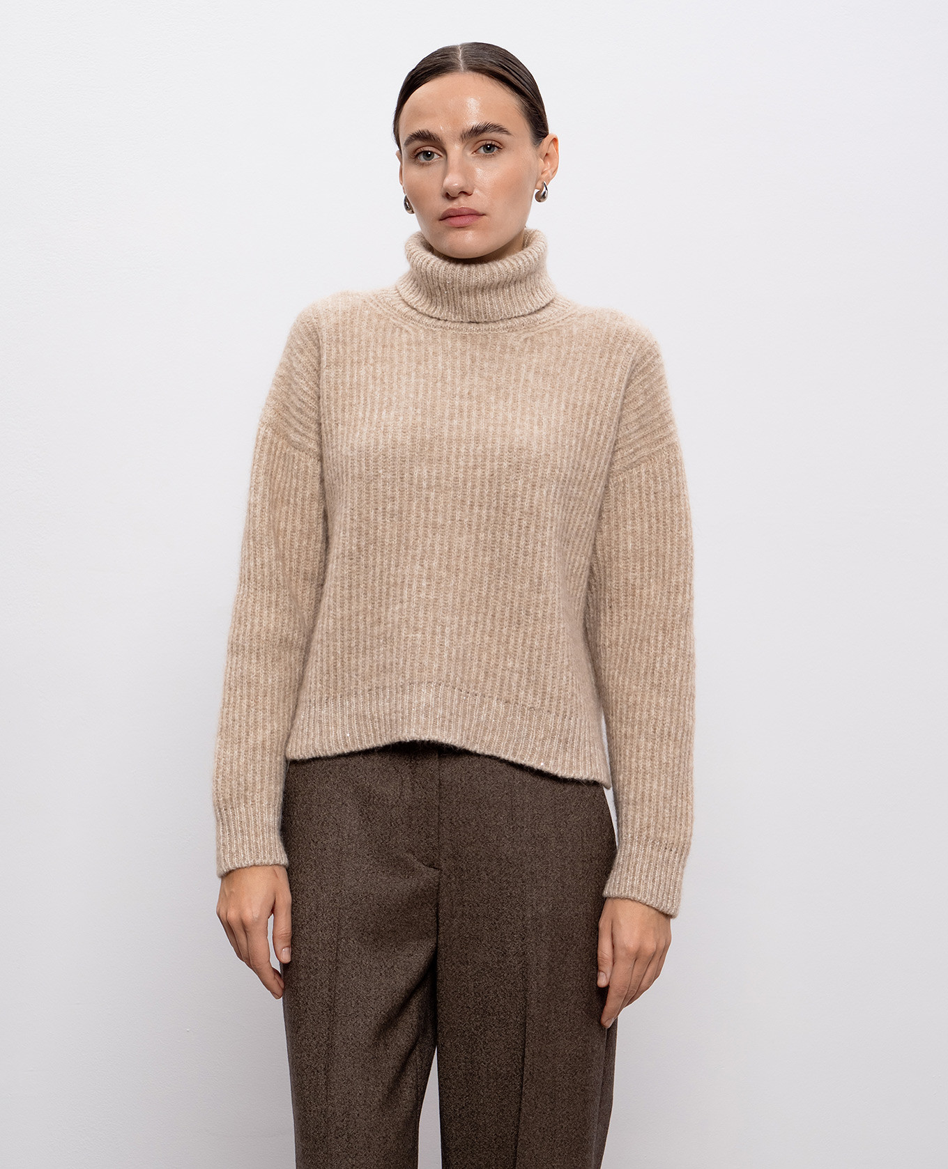 

Beige alpaca wool sweater Peserico
