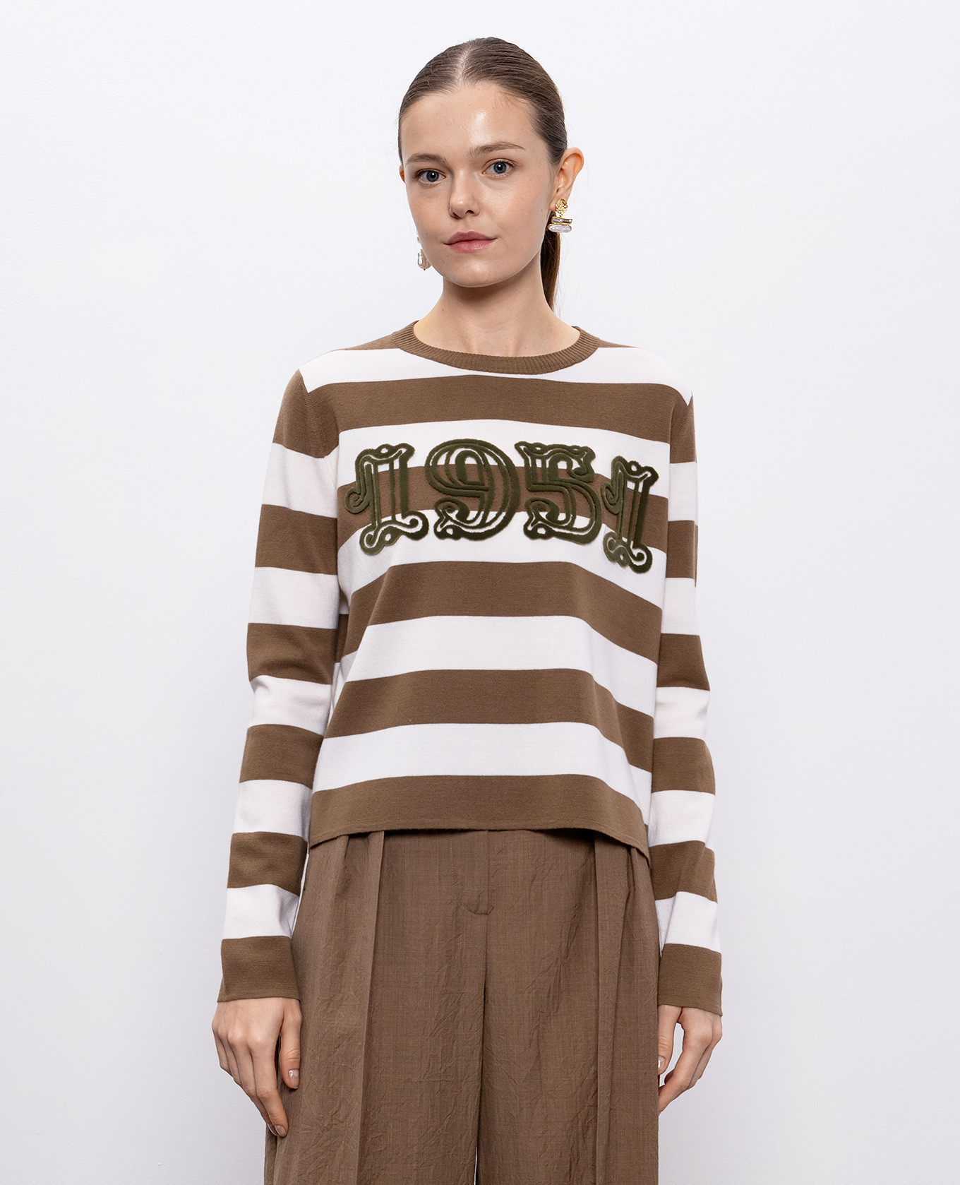 

VITERBO brown striped jumper Max Mara