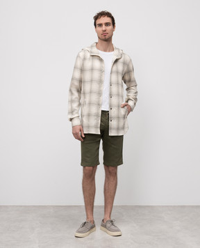 Kiton Green linen shorts UFBLACK0603F