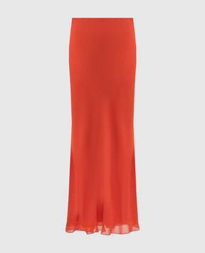 Khaite Red MAUVA maxi skirt made of silk 4118337W337