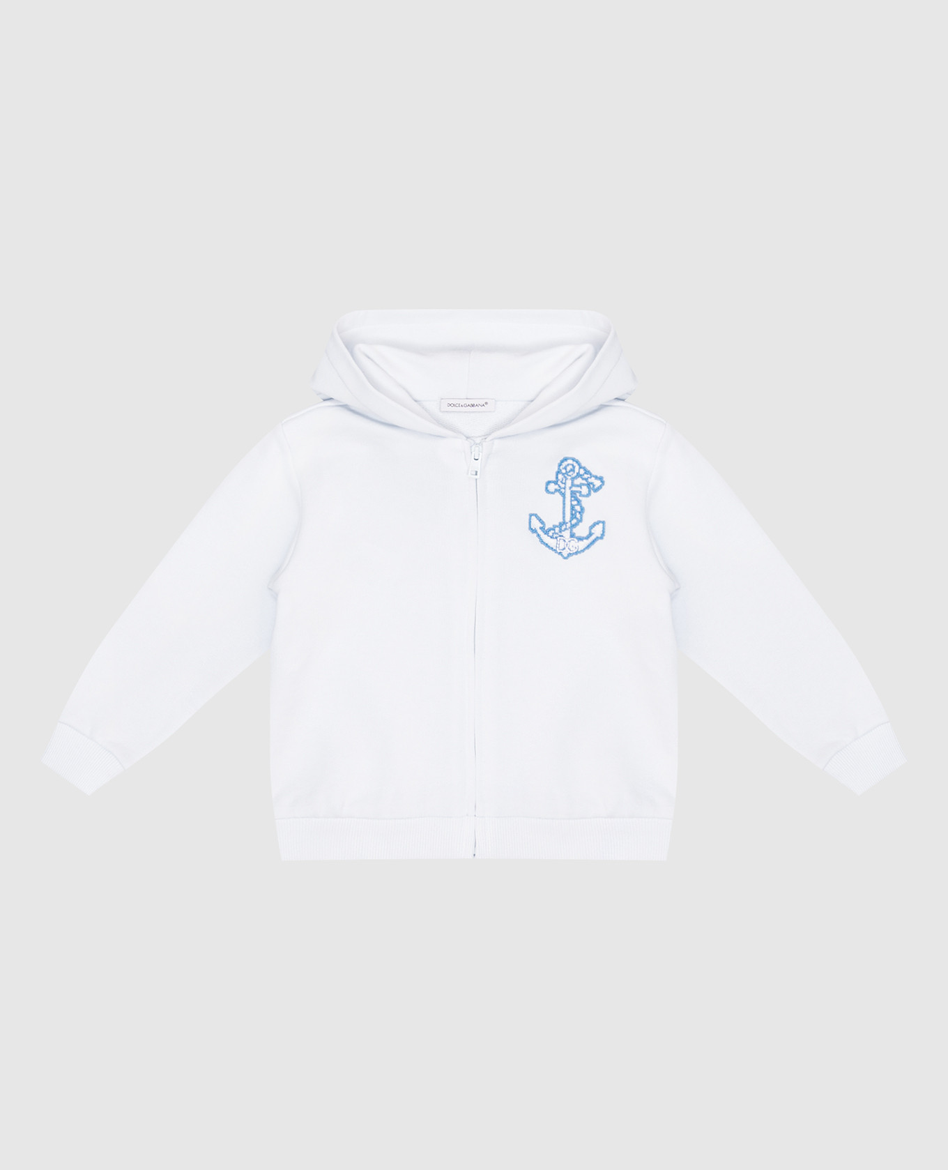 Children&#39;s blue sports jacket with monogram logo Dolce&Gabbana