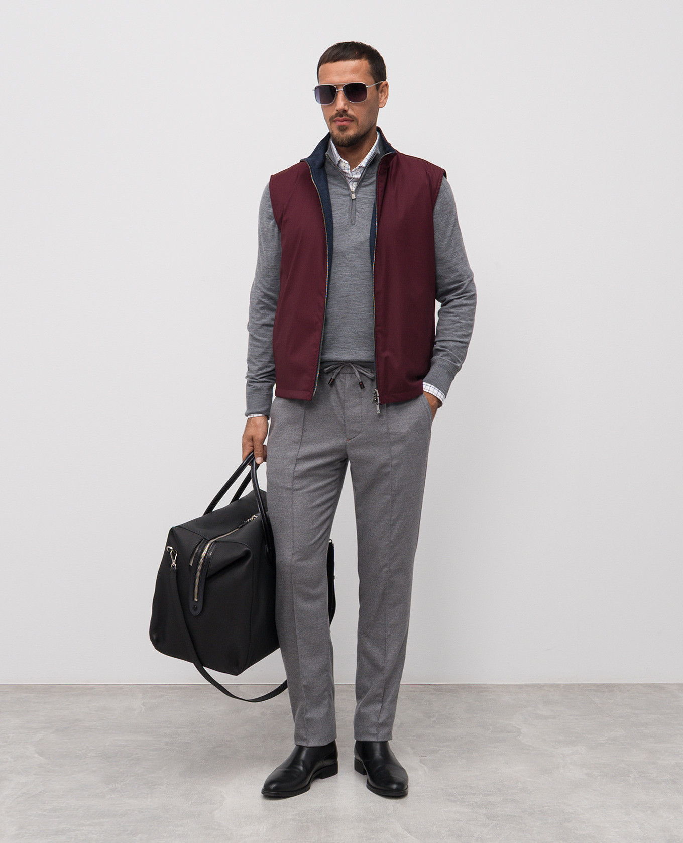 

White checkered shirt ISAIA