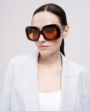 Valentino Brown sunglasses with VLogo Signature emblem VLS180C59
