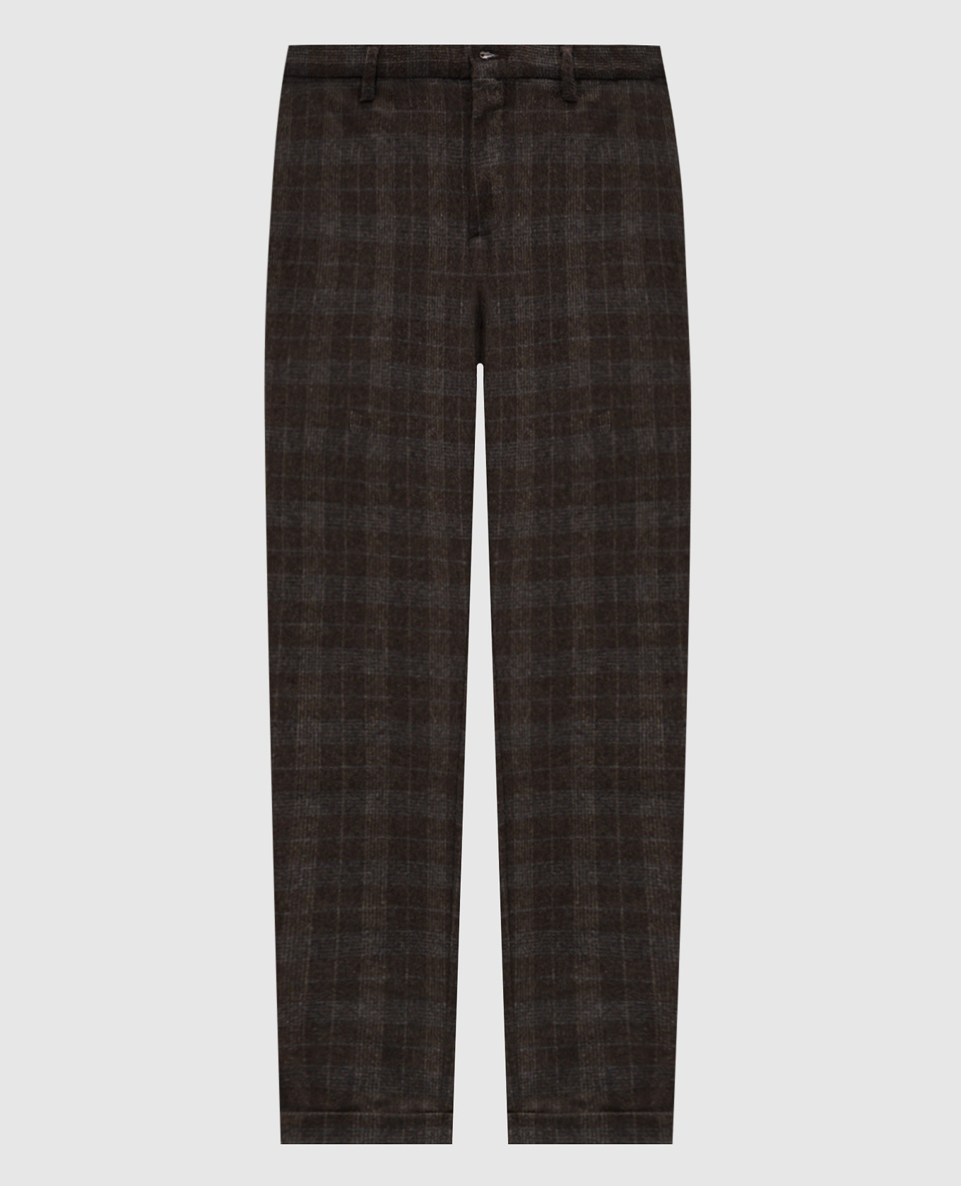 Brown checked wool pants AT.P.Co