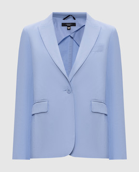 Max Mara Weekend Blue QUITO jacket with linen QUITO