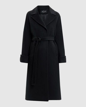 Heresis Black wool coat with belt M11120G400