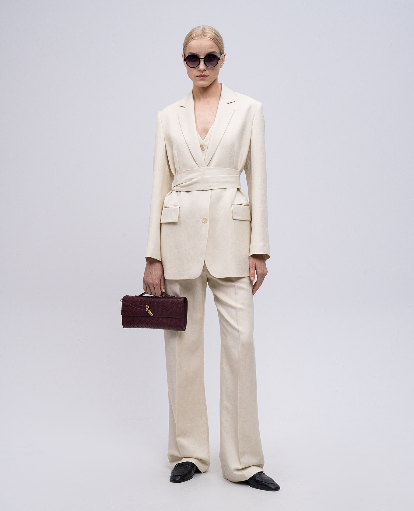 Beige jacket with linen Dondup 2