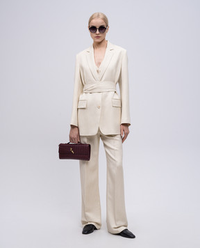 Dondup Beige jacket with linen DJ622IF0041DXXX