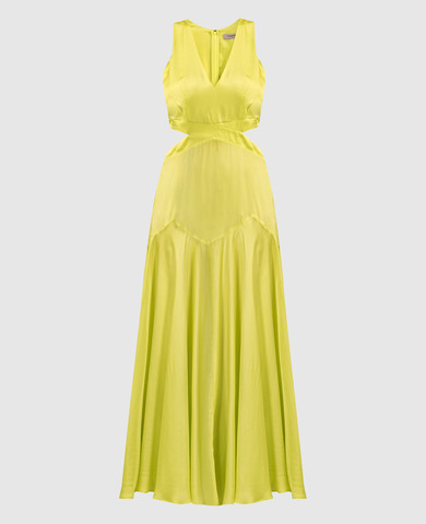 19:13 DressCode - Neon Yellow Draped Evening Dress DCW401TU - shop with Cyprus delivery at Symbol 19:13 DressCode - Neon Yellow Draped Evening Dress DCW401TU - shop with Cyprus delivery at Symbol