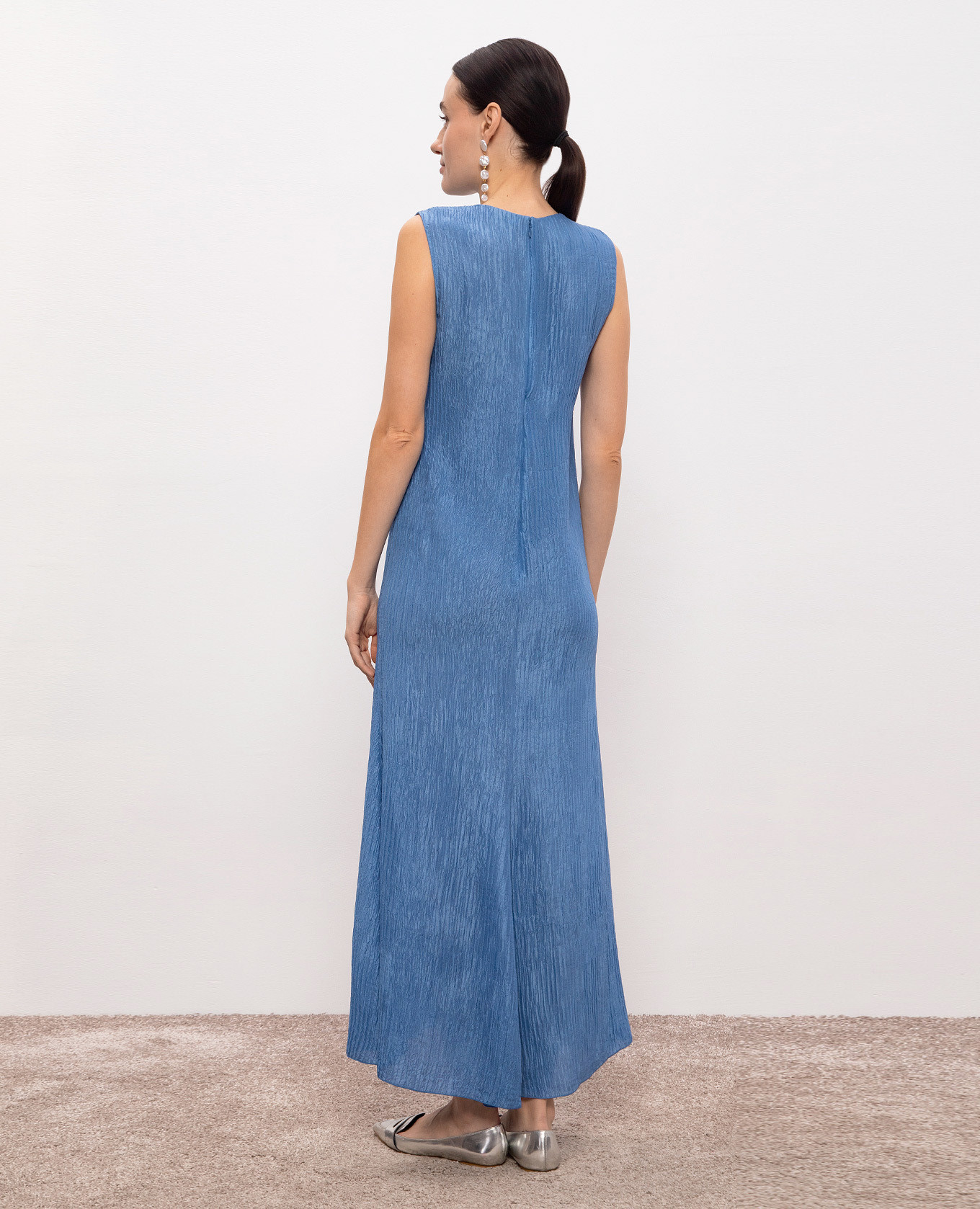 Carling blue silk reaper maxi dress Gabriela Hearst 4